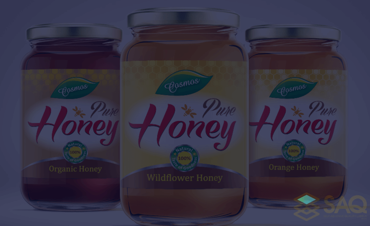 adhesive label manufacturer for honey jars products