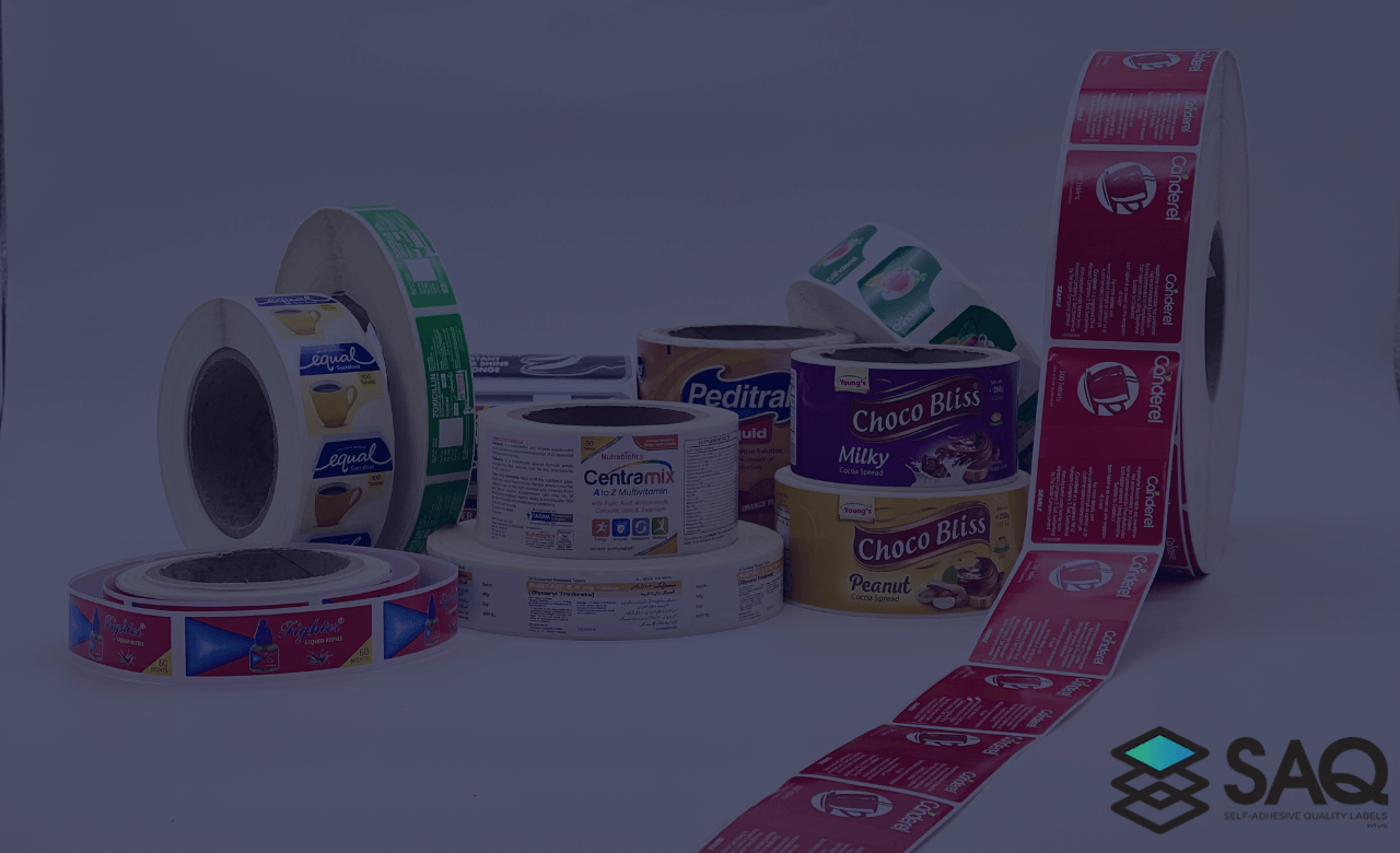 self adhesive paper laminated label design