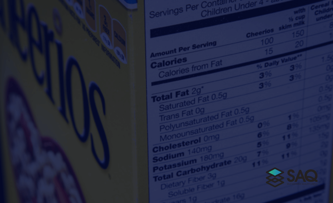 What is Standard Dimensions of a Nutrition Label